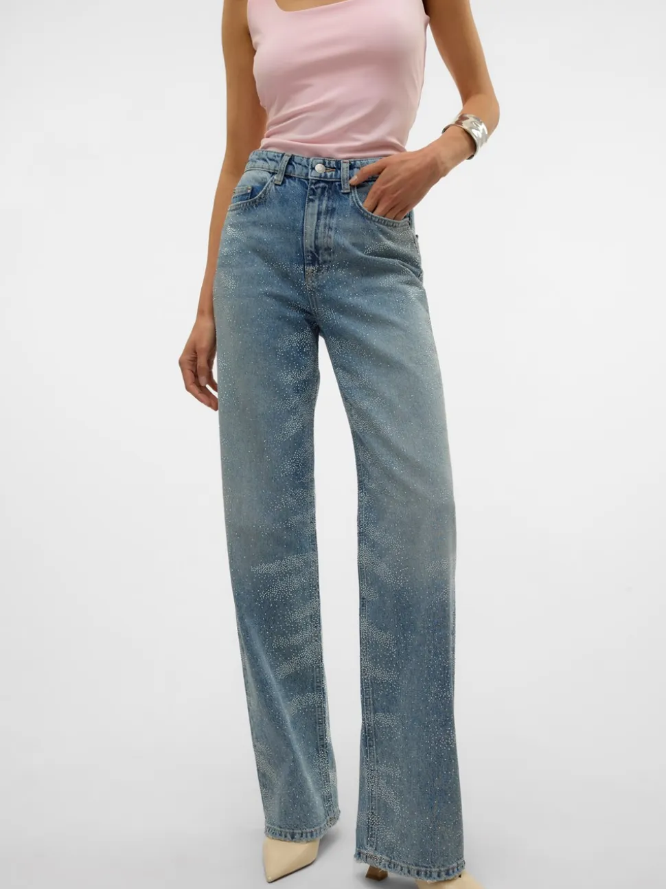 Tessa Wide Jeans, Light Blue Denim, W30/L32