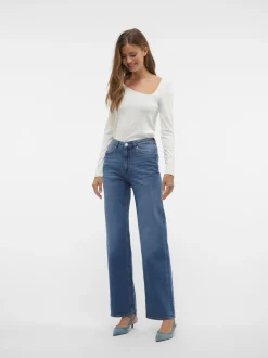 Tessa Wide Jeans, Medium Blue Denim, W31/L32