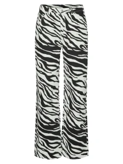 Tessa Wide Zebra Jeans, Bright White, W26/L32