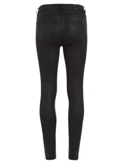 TH Flex Como Skinny Jeans, Black Coated, W31/L32