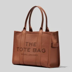 The Leather Large Tote Bag, Brun