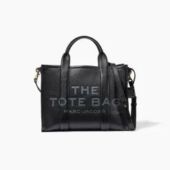 The Leather Medium Tote Bag, Sort