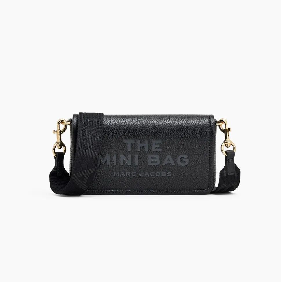 The Leather Mini Crossbody, Black