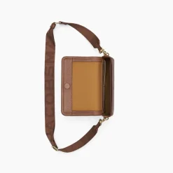 The Leather Mini Crossbody, Argan Oil