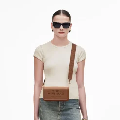 The Leather Mini Crossbody, Argan Oil