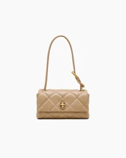 The Quilted Mini Dual Skuldertaske, Camel