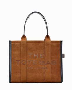The Suede Large Tote Bag, Copper