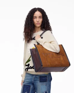 The Suede Large Tote Bag, Copper