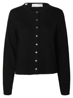 Thea Merino Cardigan, Black, L