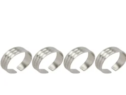 Thebe 4-pak Servietringe, Mat Stål