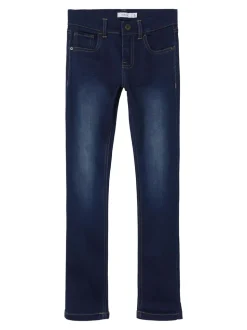 Theo Slim Jeans, Dark Blue Denim, 152 cm
