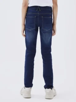 Theo Slim Jeans, Dark Blue Denim, 152 cm
