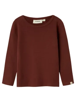 Thora Slim Bluse, Hot Chocolate, 116 cm