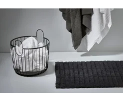 Tiles Bademåtte, Sort, 80x50 cm