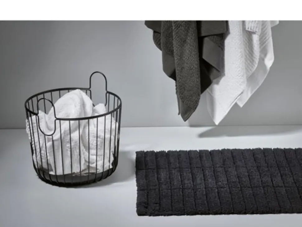 Tiles Bademåtte, Sort, 80x50 cm