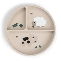 Tiny Farm Stick&Stay Inddelt Tallerken, Sand