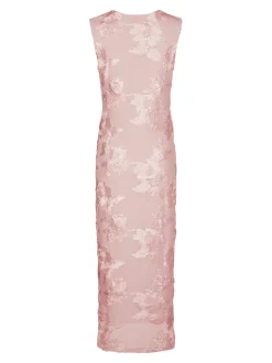 Tiranna Big Flower Mesh Kjole, Light Pink, 40