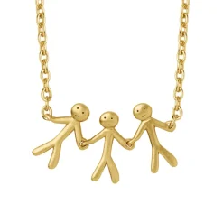 Together Family 3 Halskæde, Gold Plated, 45 cm