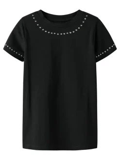 Tolia Slim Bluse, Black, 146-152 cm