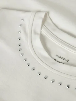 Tolia Slim Bluse, Cloud Dancer, 146-152 cm