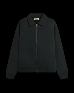 Tom Full Zip Polo, Black, M