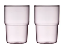 Torino 2-pak Drikkeglas, Pink, 40 cl