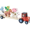 Traktor & Anhænger Til Stabledyr Trælegetøj