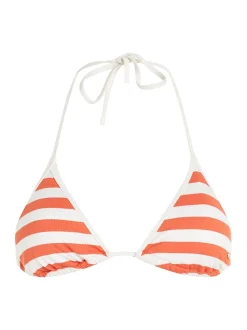 Triangle Bikinitop, Stripe Brilliant Orange/Ivory, M