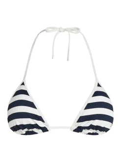 Triangle Bikinitop, Stripe Dark Night Navy/Ivory, S