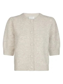 Trudy Knit Cardigan, Beige Melange, 36