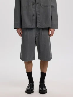 Trygve Selvedge Denim Shorts, Light Grey Denim, XL