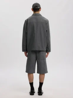 Trygve Selvedge Denim Shorts, Light Grey Denim, XL