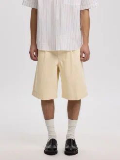 Trygve Selvedge Denim White Shorts, White Denim, XL