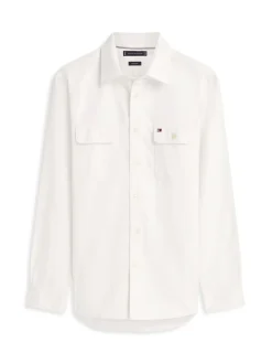 Twill Regular Overshirt, Ivory Petal, XXL