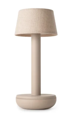 Two Bordlampe, Beige