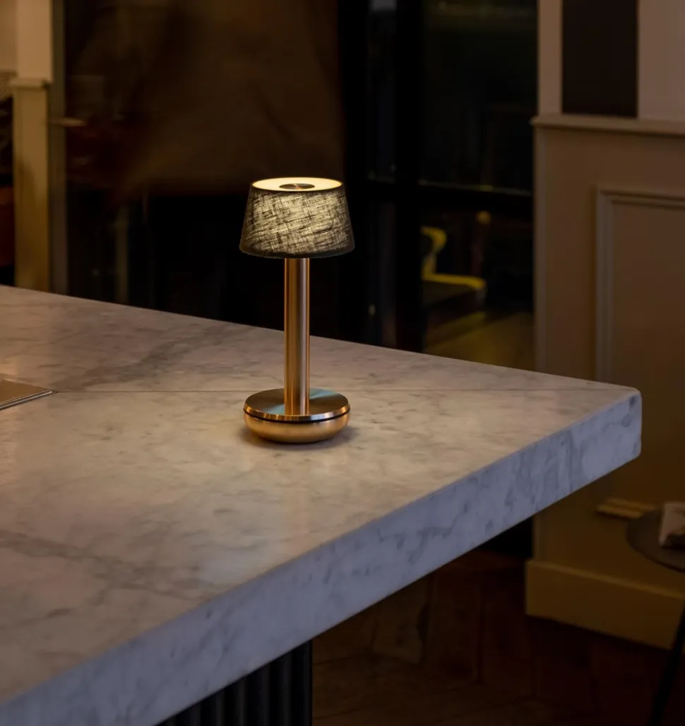 Two Bordlampe, Gold Emerald