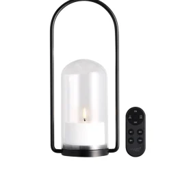 Udendørs Lanternesæt, Black/Clear, 15x34x15 cm