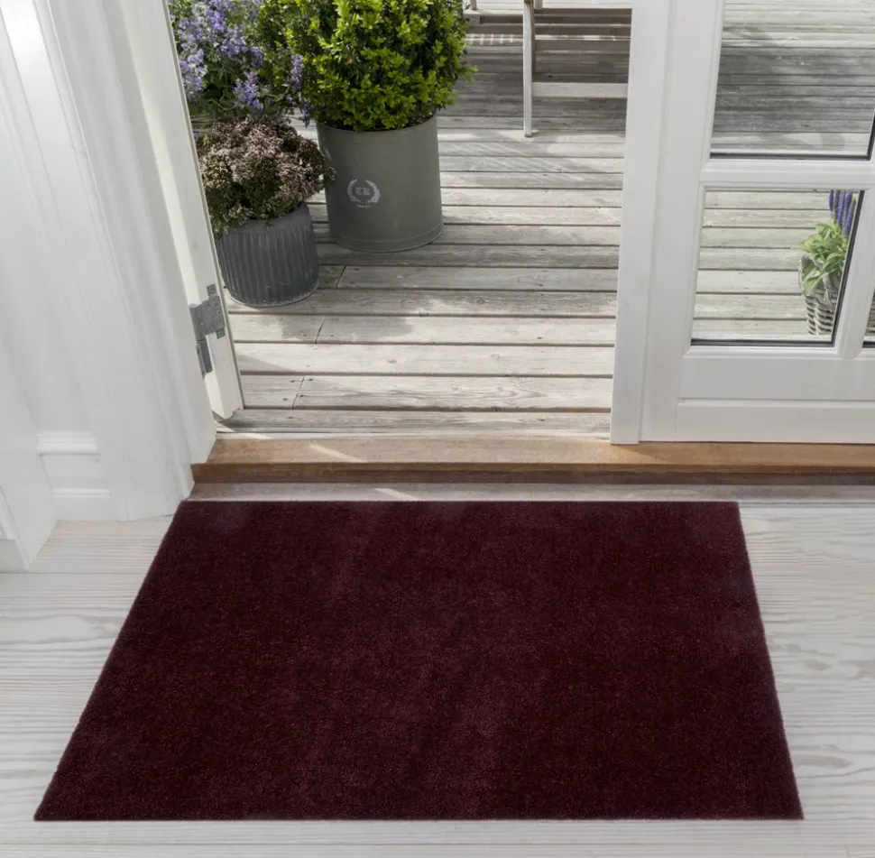 Unicolor Gulvtæppe, Bordeaux, 60x90 cm