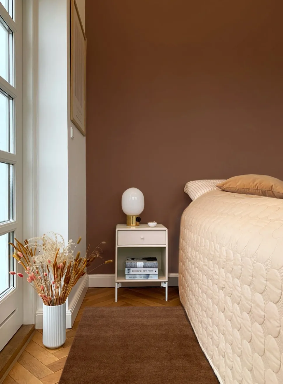 Unicolor Gulvtæppe, Cognac, 67x120 cm