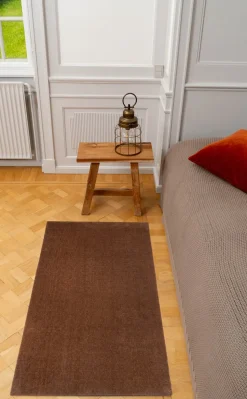 Unicolor Gulvtæppe, Cognac, 67x120 cm