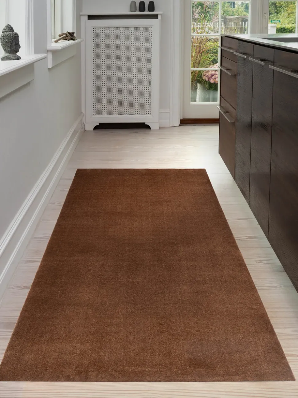 Unicolor Gulvtæppe, Cognac, 90x200 cm