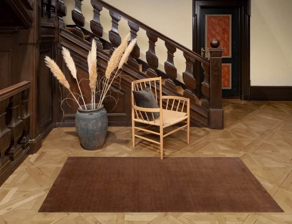 Unicolor Gulvtæppe, Cognac, 90x200 cm