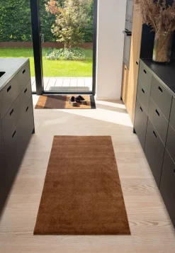 Unicolor Gulvtæppe, Cognac, 90x200 cm