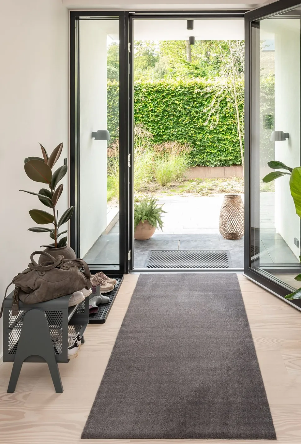 Unicolor Gulvtæppe, Steelgrey, 90x200 cm