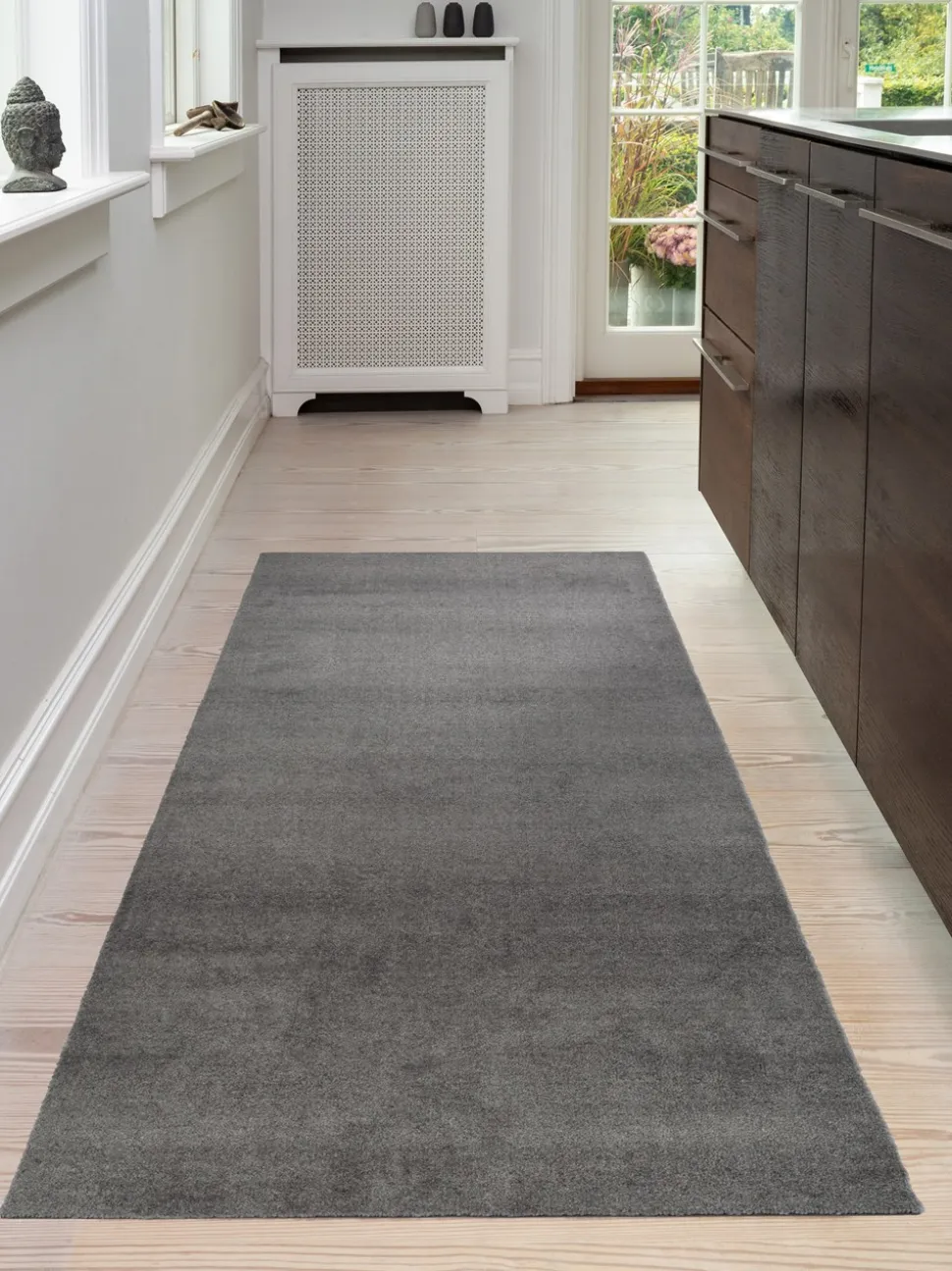 Unicolor Gulvtæppe, Steelgrey, 90x200 cm