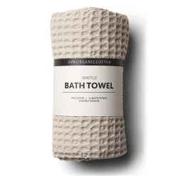 Vaffel Badehåndklæde, Light Stone, 70x135 cm