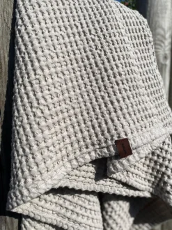 Vaffel Håndklæde, Light Stone, 55x80 cm