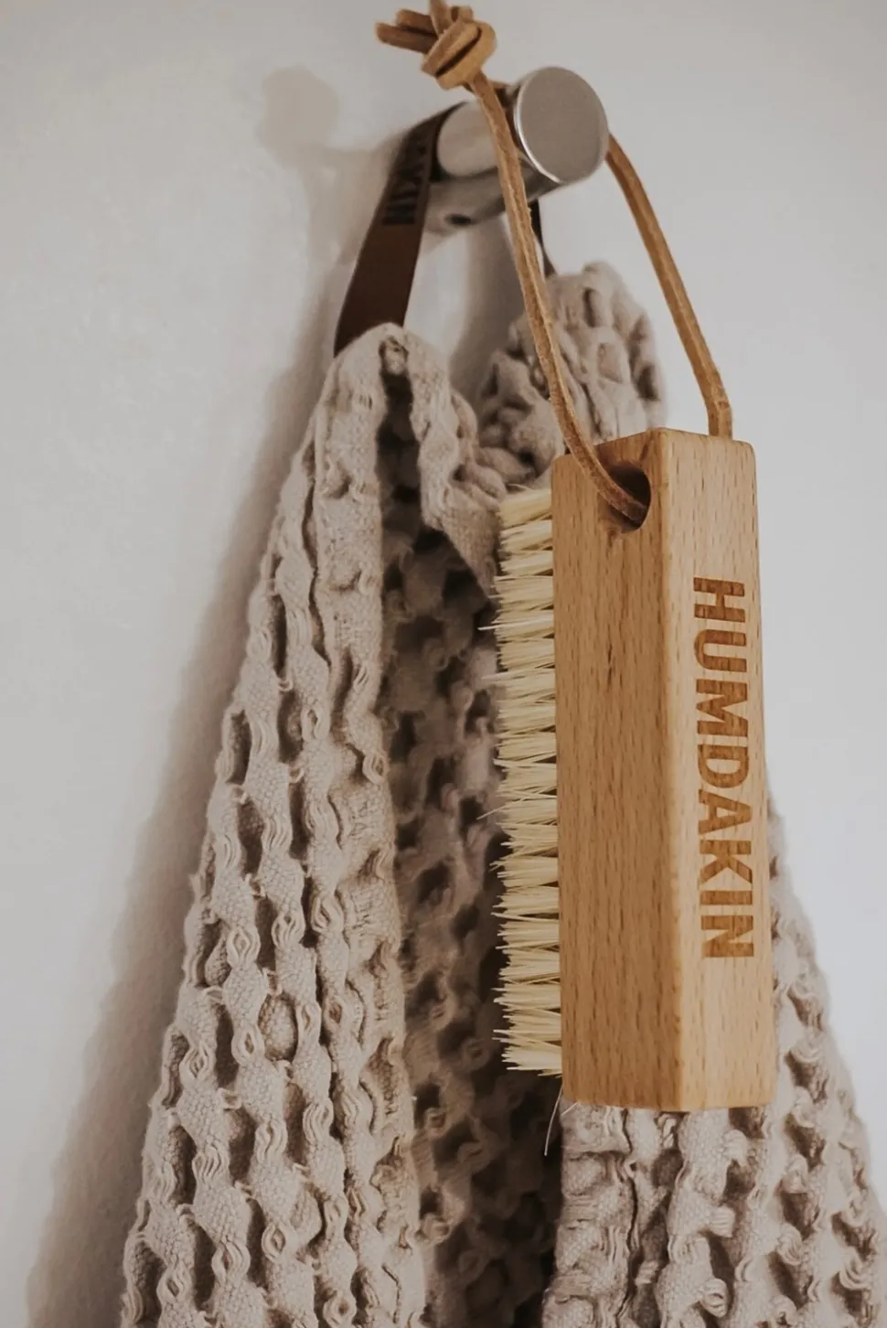 Vaffel Håndklæde, Light Stone, 55x80 cm