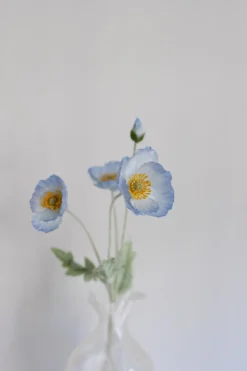 Valmue Kunstig Blomst, Light Blue