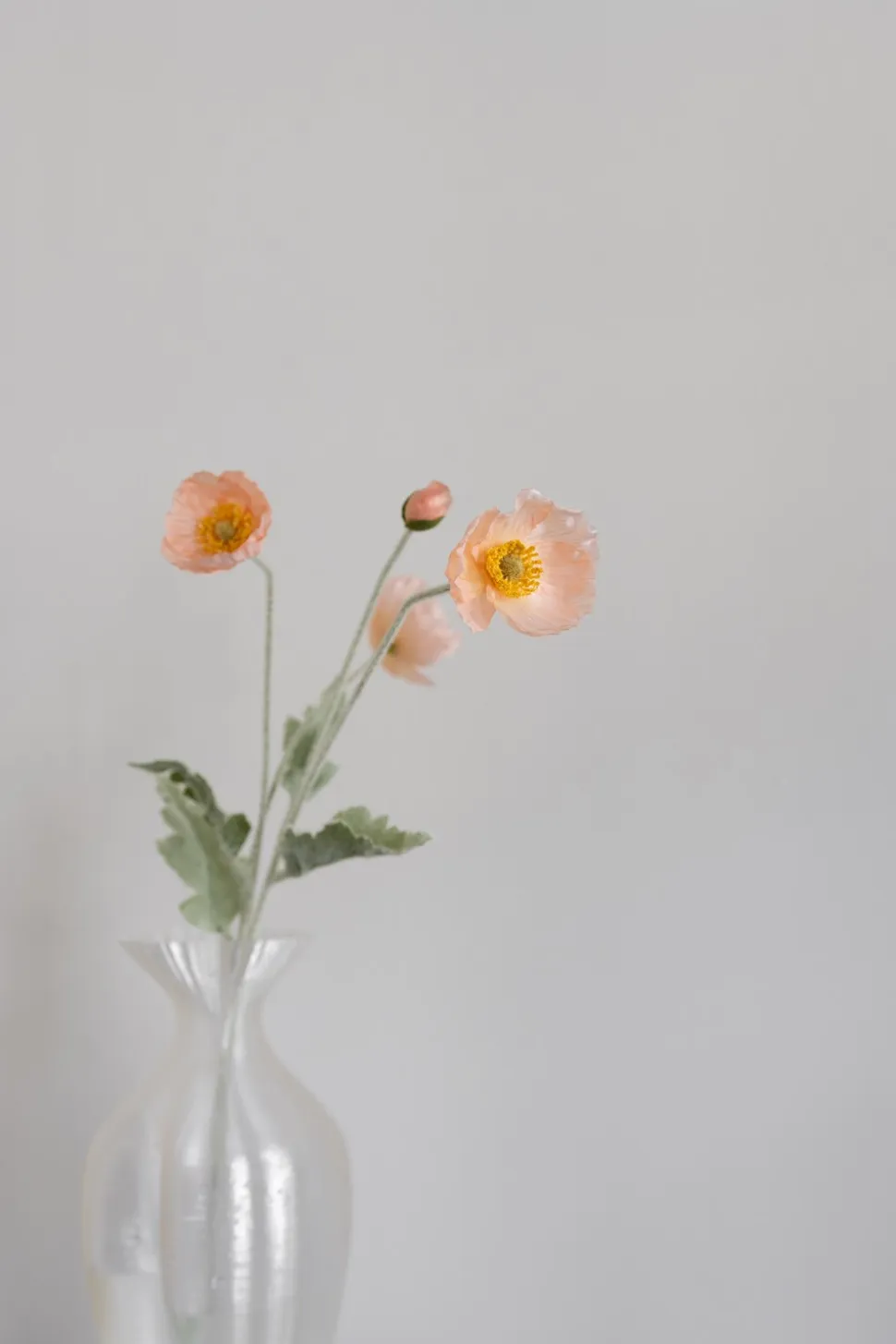 Valmue Kunstig Blomst, Peach